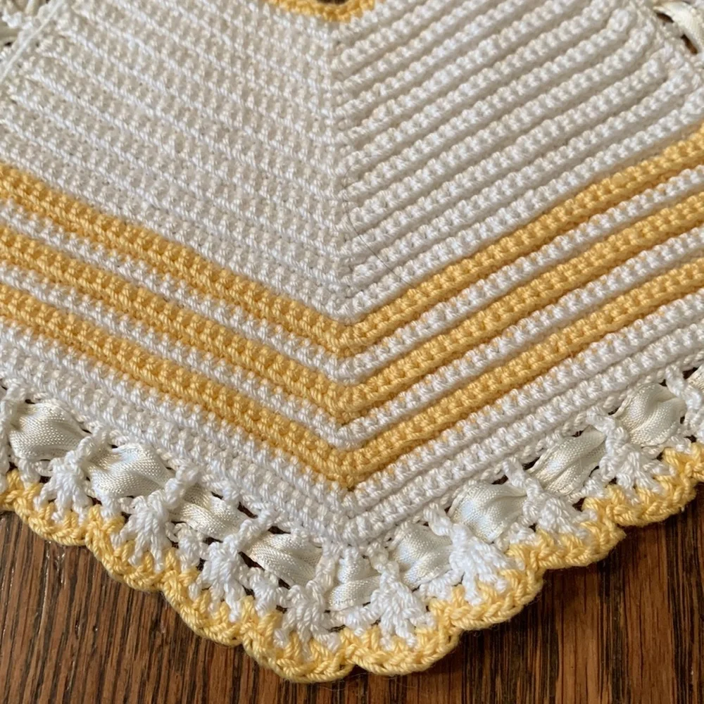Vintage Crocheted Baby Bib